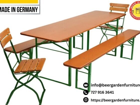 Folding Table And Benches For Sale | Beergardenfurniture.net