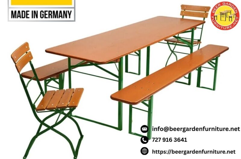 Folding Table And Benches For Sale | Beergardenfurniture.net