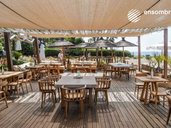 Tapicería solar y sombra premium para exteriores en Marbella