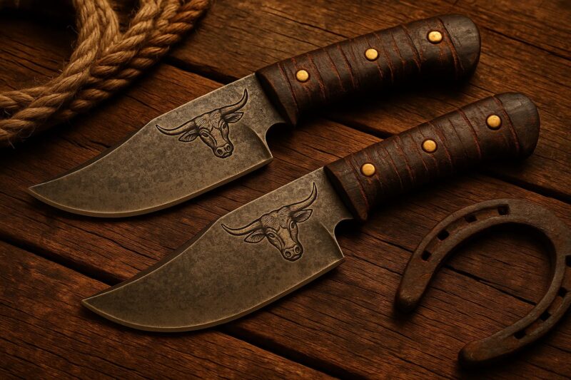 Premium Kitchen Knife Collection with Leather Roll – Elegant & Durable