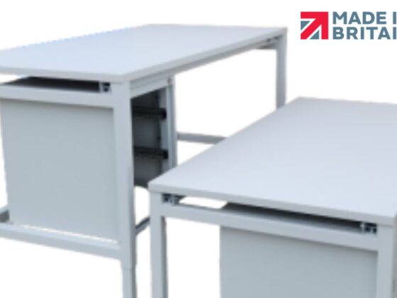 Durable industrial workstations for busy manufacturing floors
