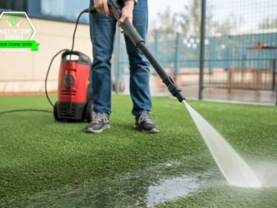 Professional driveway cleaning in Skipton with pressure washing