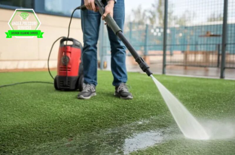 Professional driveway cleaning in Skipton with pressure washing
