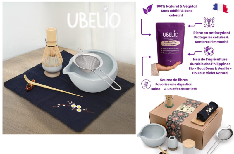 Poudre d’ube pour latte: éclat et douceur à la française