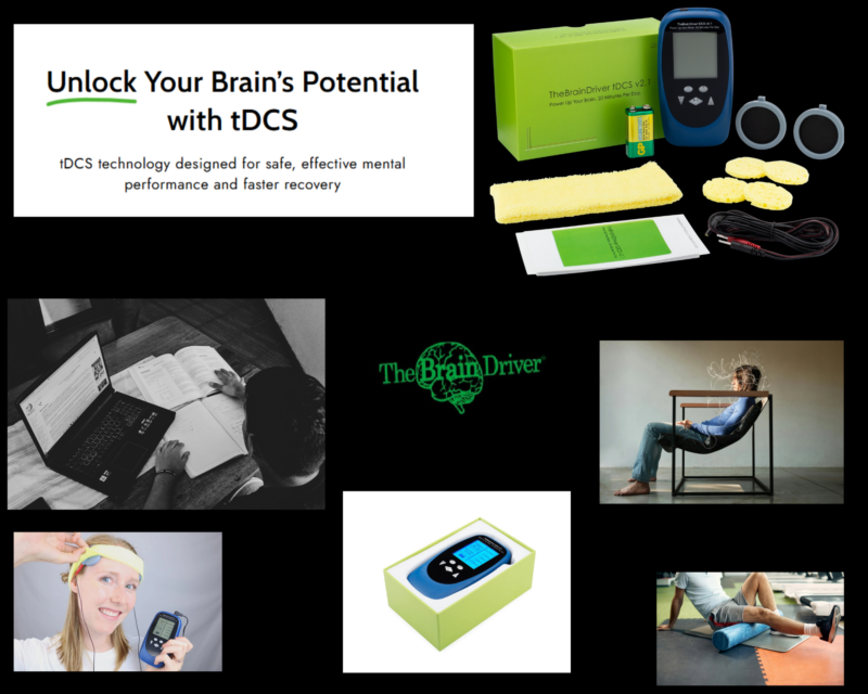 Affordable at-home brain stimulation kit for focus, mood and sleep