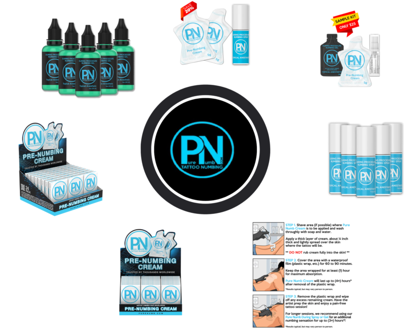 Stay calm during your tattoo session with gentle numbing cream